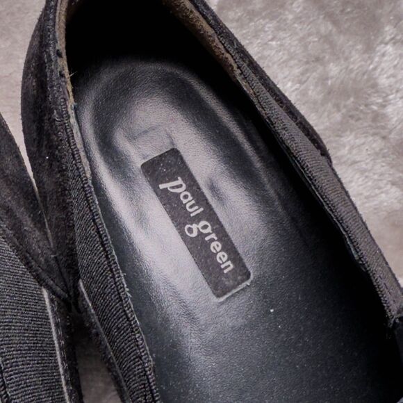 Paul Green Black Suede Chelsea Slip-on Low Ankle Boots Womens UK 5 US Size 7.5 - Picture 14 of 16